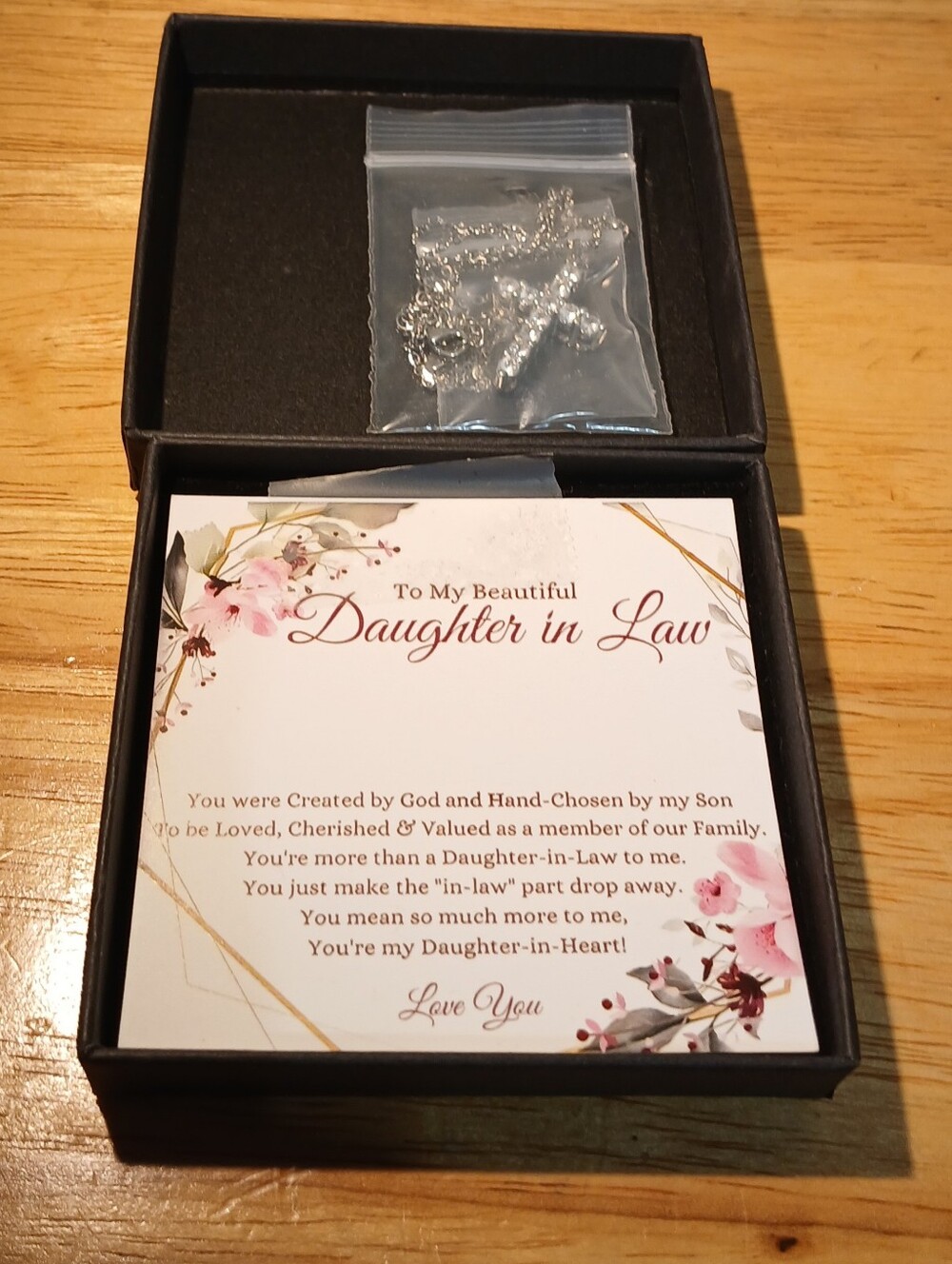 Silver Cross Necklace for Daughter-in-Law - Sentimental Gift